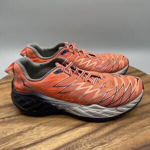 Hoka One One Clayton 2 Shoes Womens 8.5 Orange Running Comfort Walking Sneakers